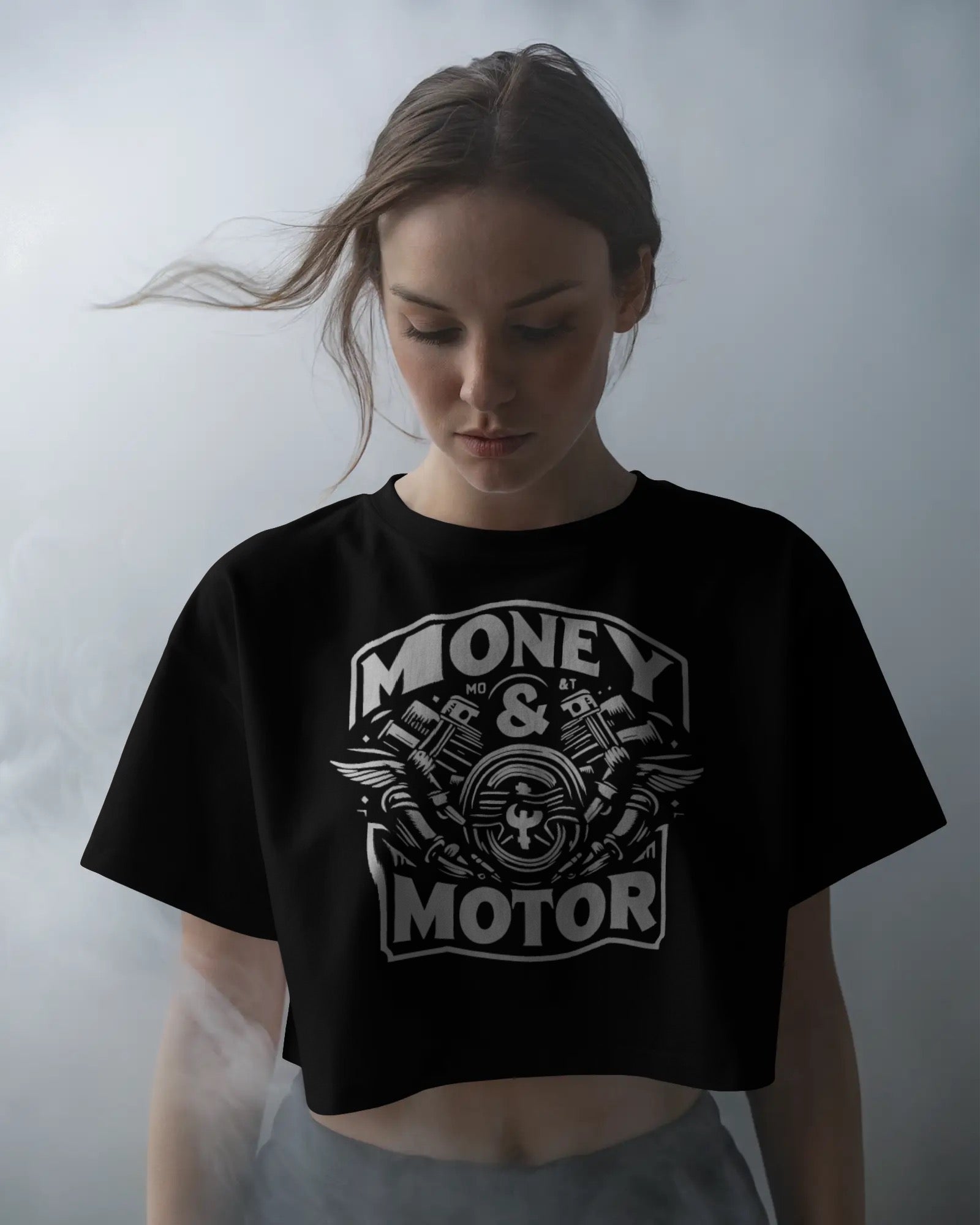 Money and Motor Crop Top