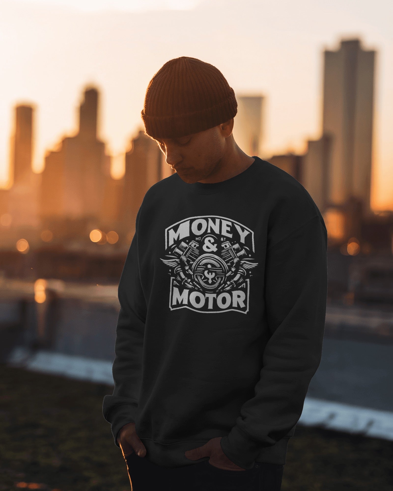Money & Motor Big Front Sweat Shirt